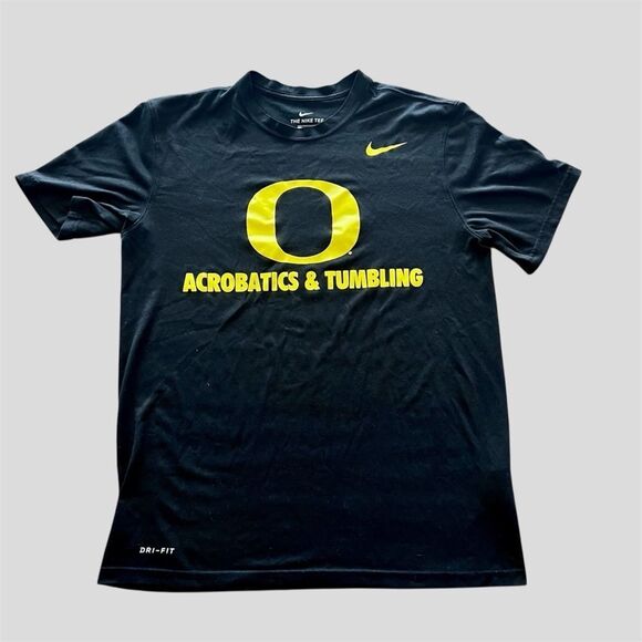 Nike Oregon Ducks Black Yellow Tee Acrobatics & Tumbling Medium - Picture 1 of 6